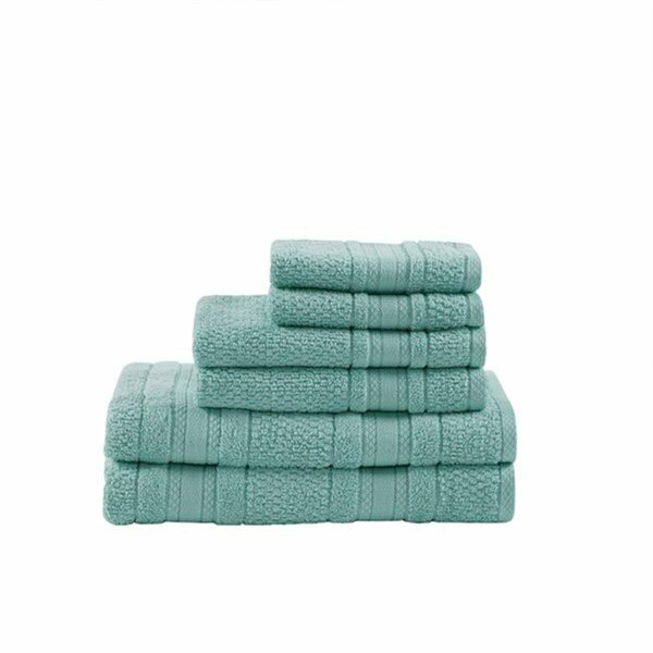 Madison Park Adrien Super Soft Cotton Towel Set - Seafoam, 6 Piece MPE73-668